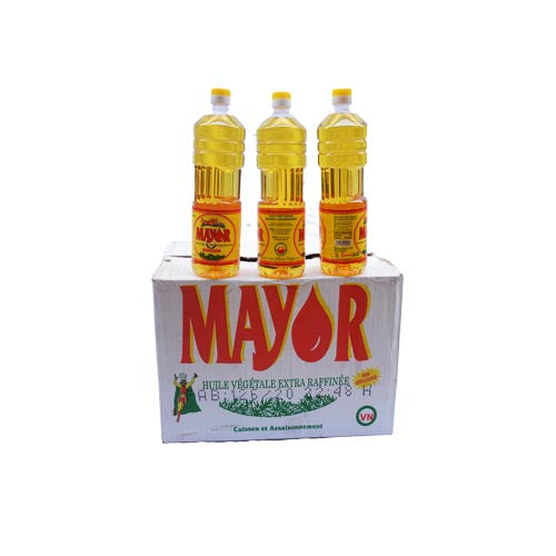 Carton de bouteille d'huile de cuisine Mayor